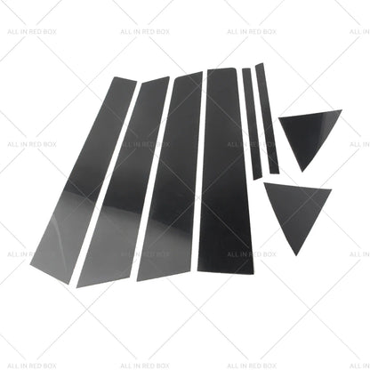 8x Black Pillar Post Covers for Hyundai Elantra Sedan (2017-2020)