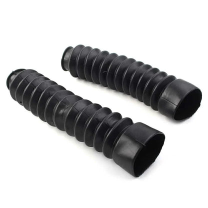 Rubber Front Fork Dust Cover Boots for Motorcycle Universal Black