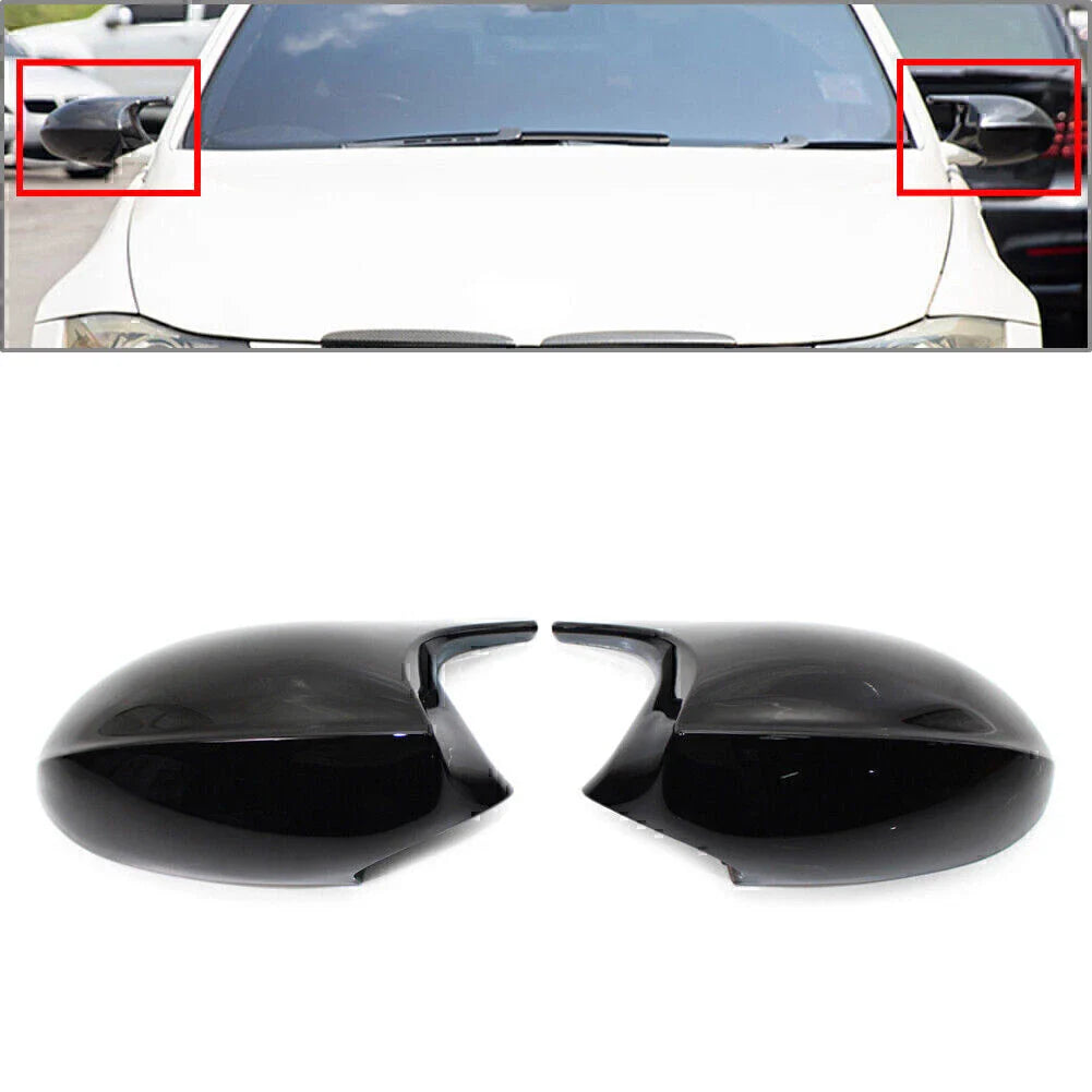 Glossy Black Rear View Mirror Covers for BMW E90 E91 328i 328xi 335xi (2007-2013)