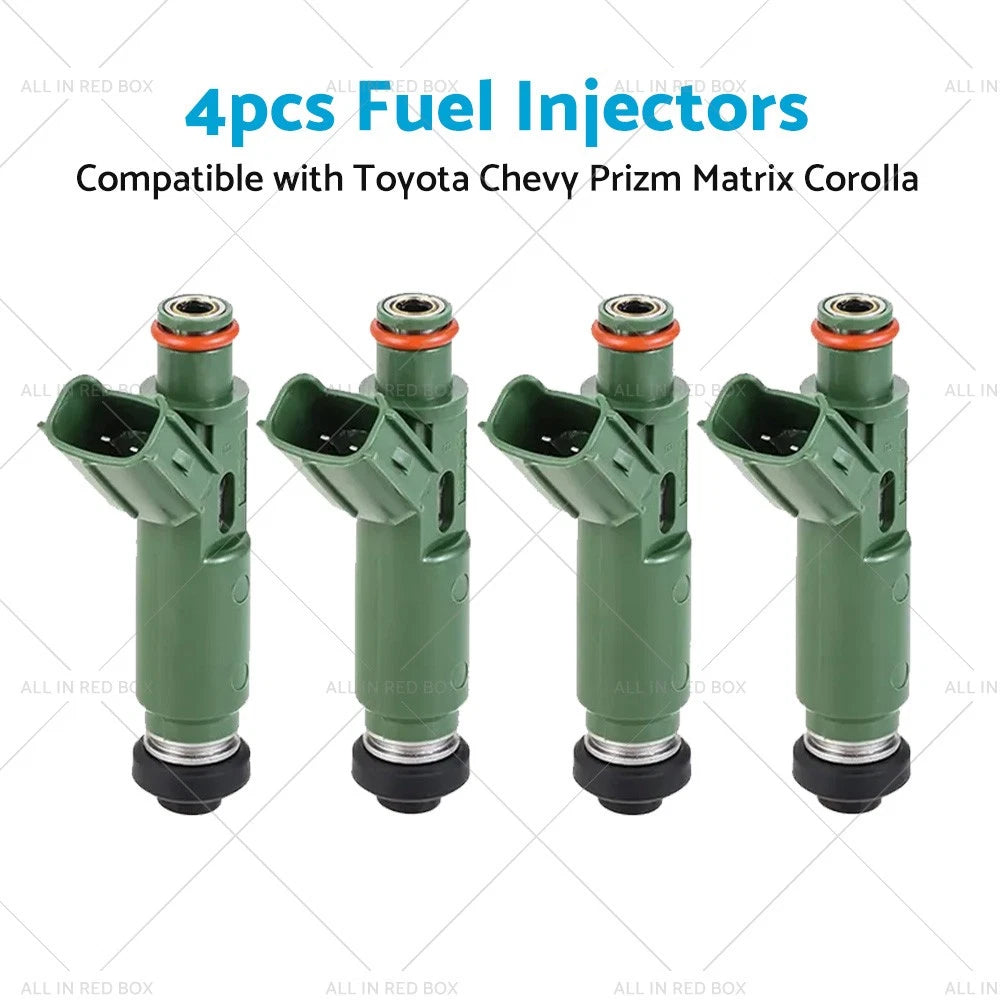 4PCS Fuel Injectors for Toyota Corolla, Matrix, Chevy Prizm (2003-2008)