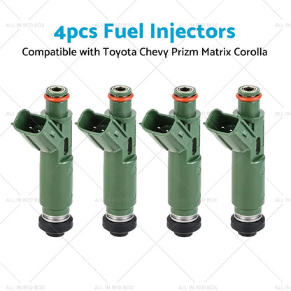 4PCS Fuel Injectors for Toyota Corolla, Matrix, Chevy Prizm (2003-2008)