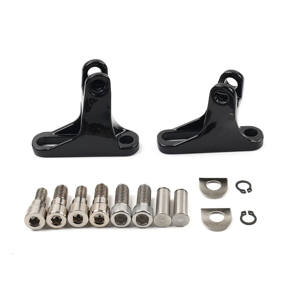 Rear Passenger Footpeg Mini Mount Black for Harley Touring Street Road Glide (93-23)