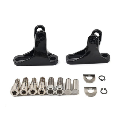 Rear Passenger Footpeg Mini Mount Black for Harley Touring Street Road Glide (93-23)