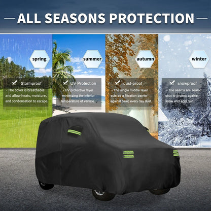 Waterproof Car Cover for Honda N-BOX, Inner Cotton, Black, 350x148x165cm