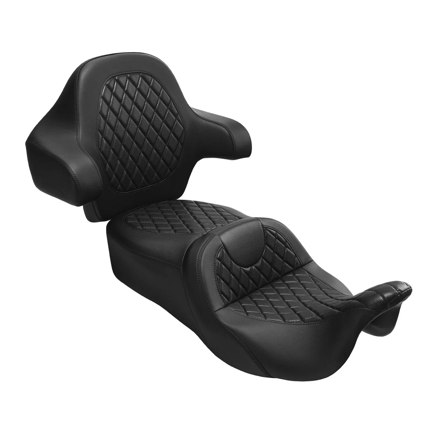 Black Gel Seat Backrest for Harley Electra Glide (2014-2023)