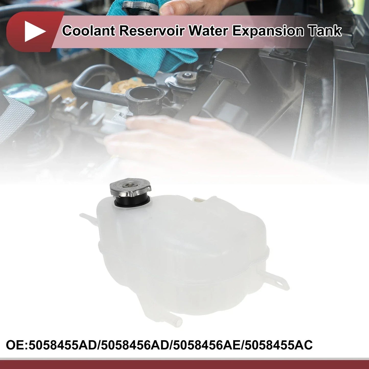 Coolant Expansion Overflow Tank with Cap for Dodge Journey (2011-2020)