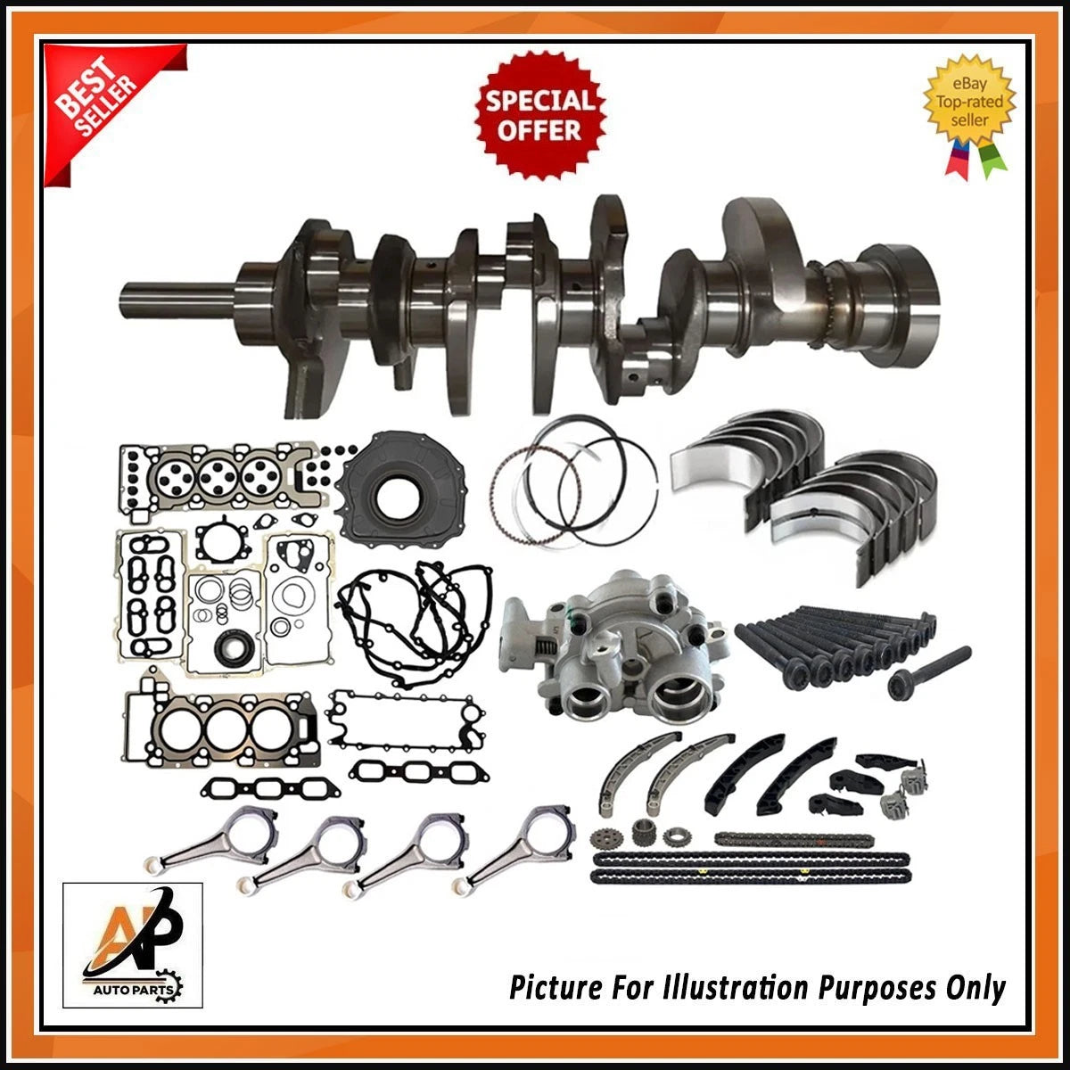 Crankshaft Rebuild Kit Forged Steel for Jaguar F-Type X152 (2014–2019)