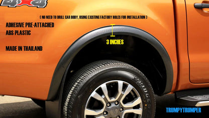 3" Slim Fender Flares Wheel Arch for Ford Ranger T6 PX3 (2018-2021)