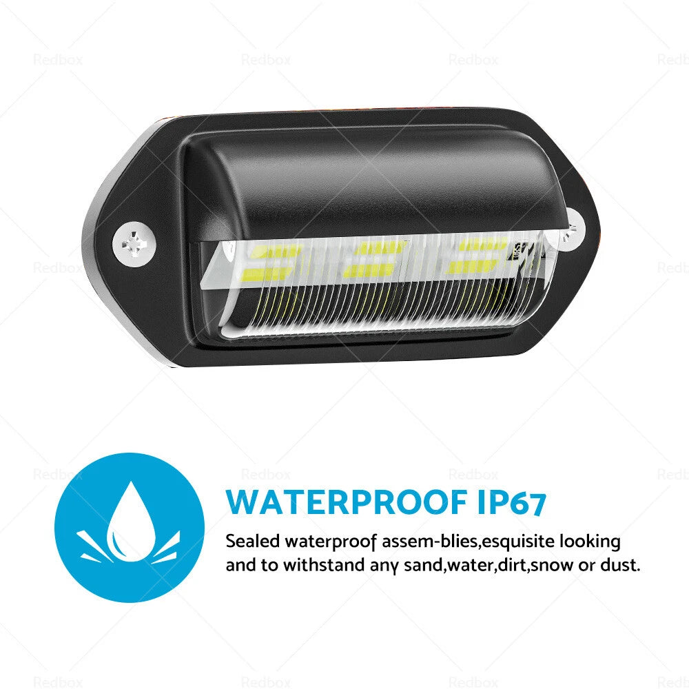 6LED License Plate Light for Truck SUV Trailer Lorry 12/24V