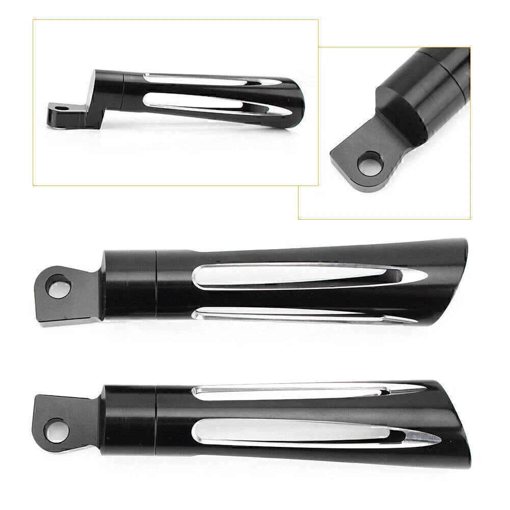 CNC Footpegs for Harley Dyna, FSX, FXSB, Sportster XL1200, XG500, 750 (2014-2023)