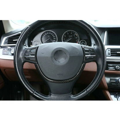 2 x Steering Wheel Knob Cover Bezel Set for BMW 5 Series F10, 7 Series F01, F02
