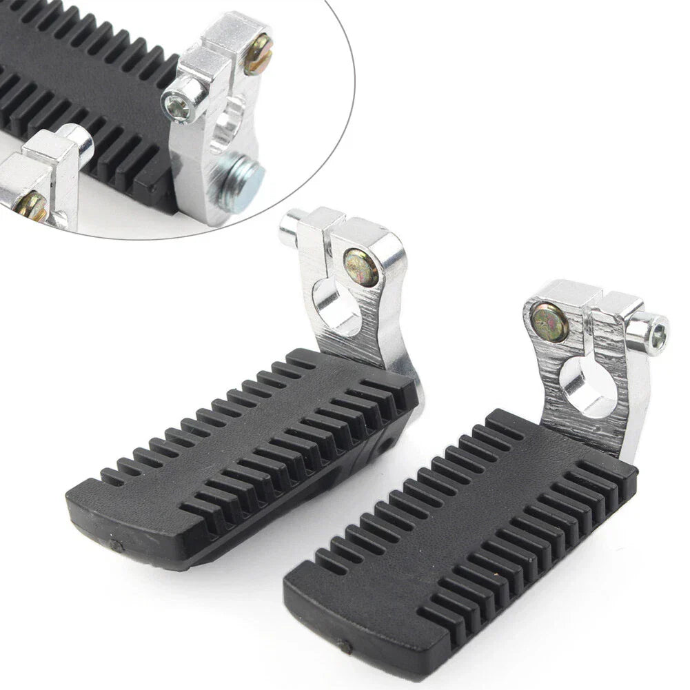 Foot Pegs Rest Pedals w/ Clamps for 43cc 47cc 49cc Pocket Dirt Bike Mini Scooter