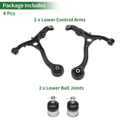 4pcs Front Suspension Kit Control Arm Ball Joints for Honda Accord (2003-2007)