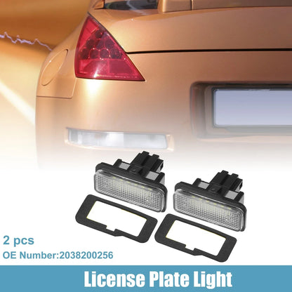 2 x Car License Plate Lights for Mercedes-Benz SLK 350 (2005-2011)