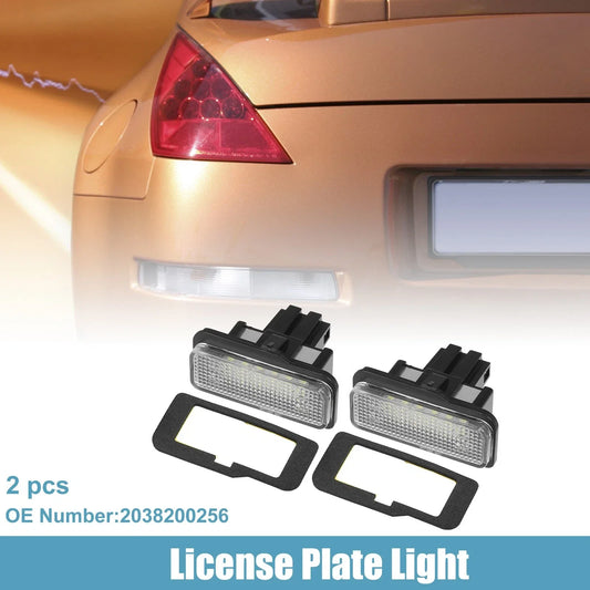 2 x Car License Plate Lights for Mercedes-Benz SLK 350 (2005-2011)