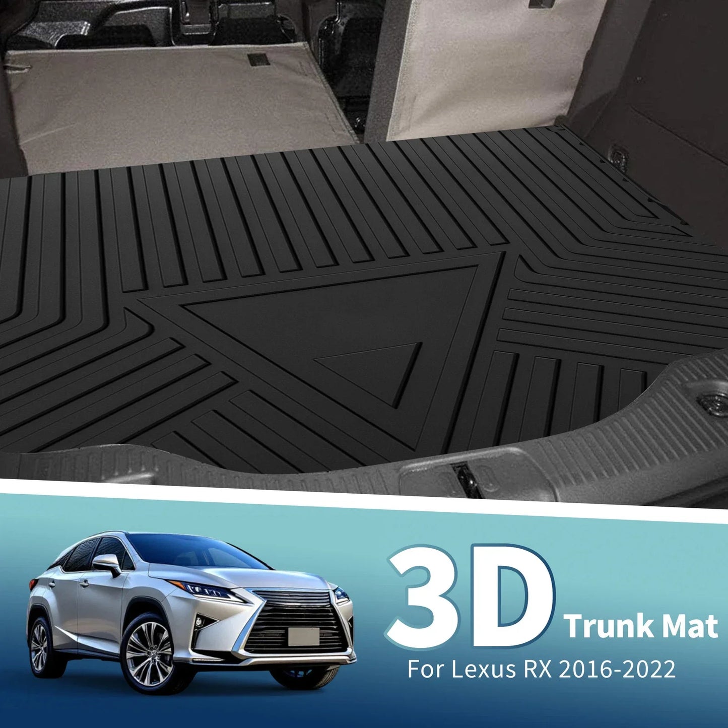 Cargo Liner Rear Trunk Mat for Lexus RX350/RX450h (2016-2022) 1 x TPE