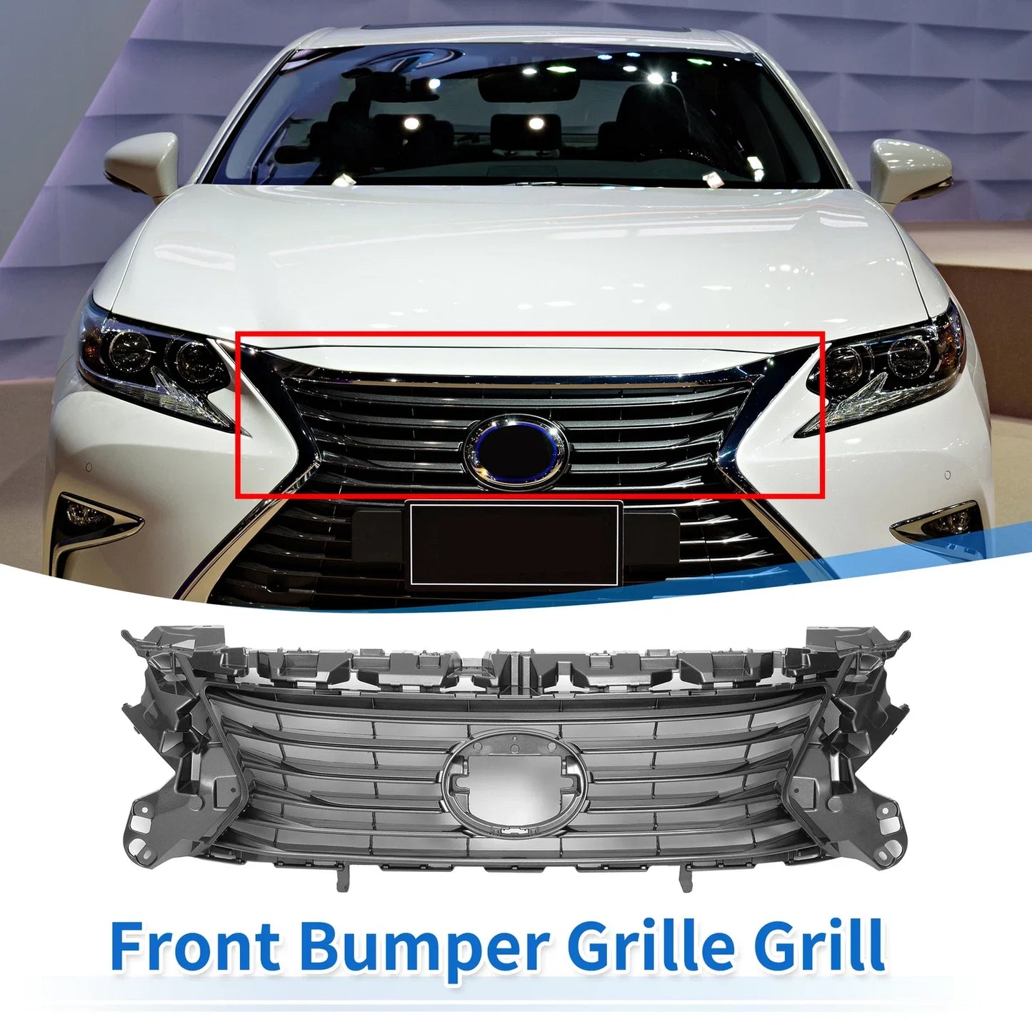 Front Upper Bumper Grille for Lexus ES 300h (2016-2018)