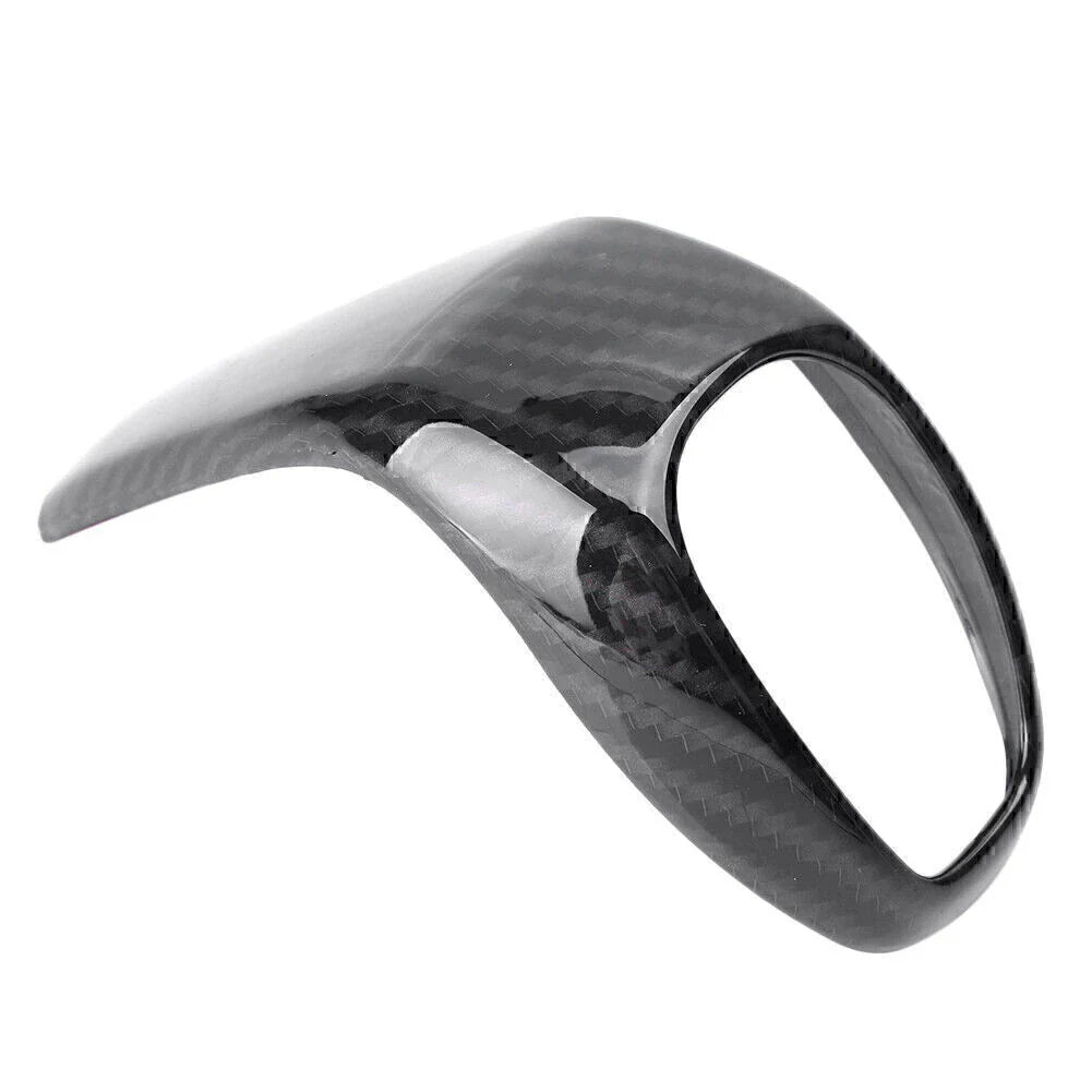 Gear Shift Knob Cover Trim for BMW X1 F48 2016-2017 Black Carbon Fiber