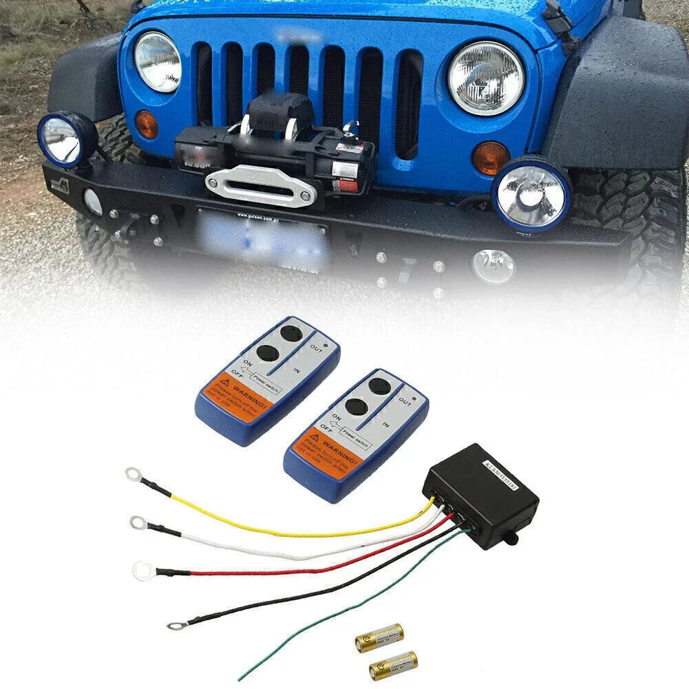 12V Wireless Winch Remote Control Twin Handset 150ft for Car