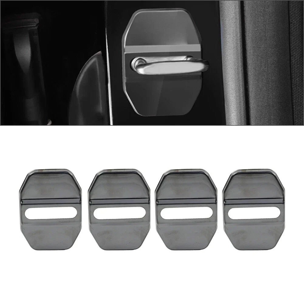 Blk Door Lock Protective Cover for BMW F40 F45 G20, Benz C Class, Maserati