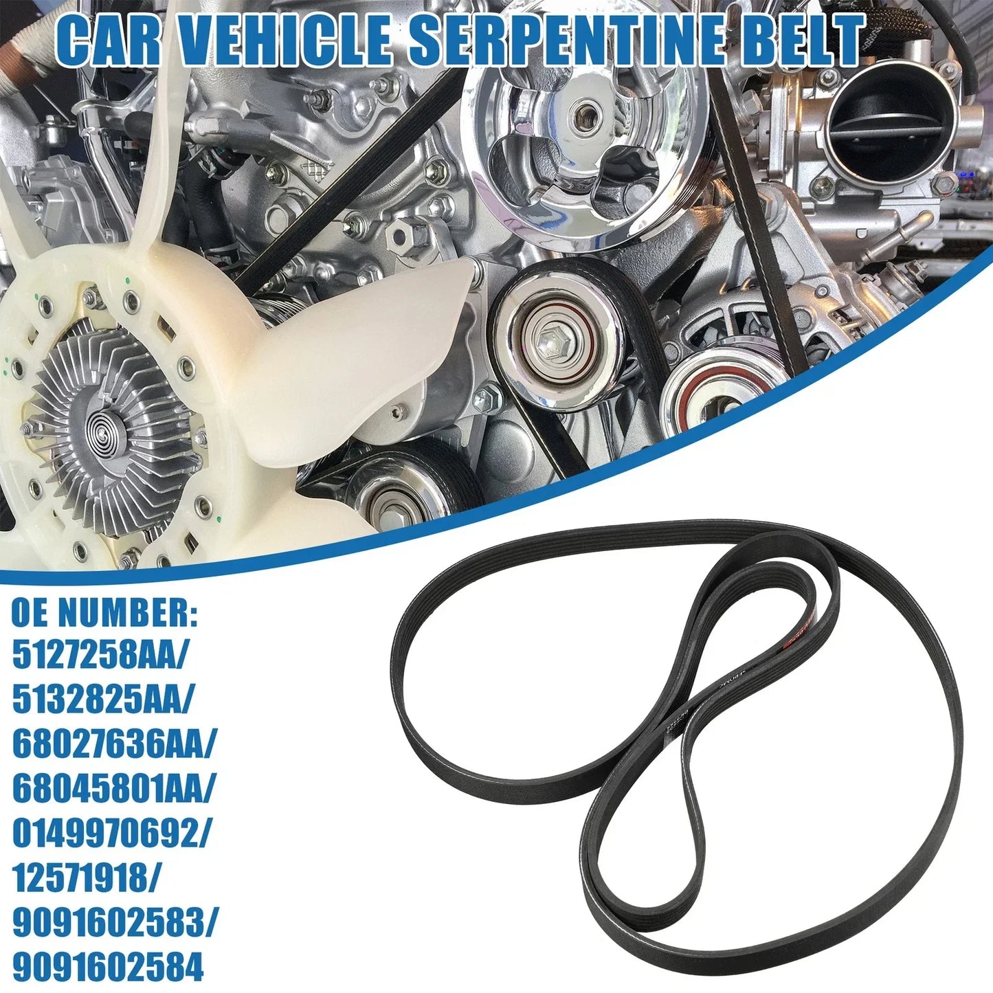 Serpentine Belt for Dodge Sprinter 2500 3500 (2007-2018)