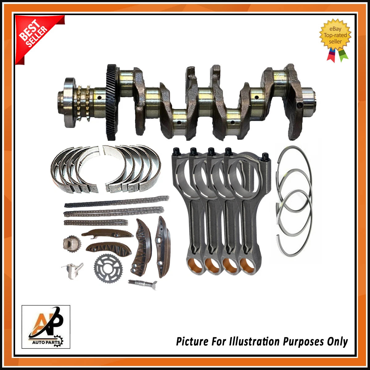 Crankshaft Piston Rings Rebuild Kit for BMW X3 E83 2.0 Diesel N47 (2004–2010)