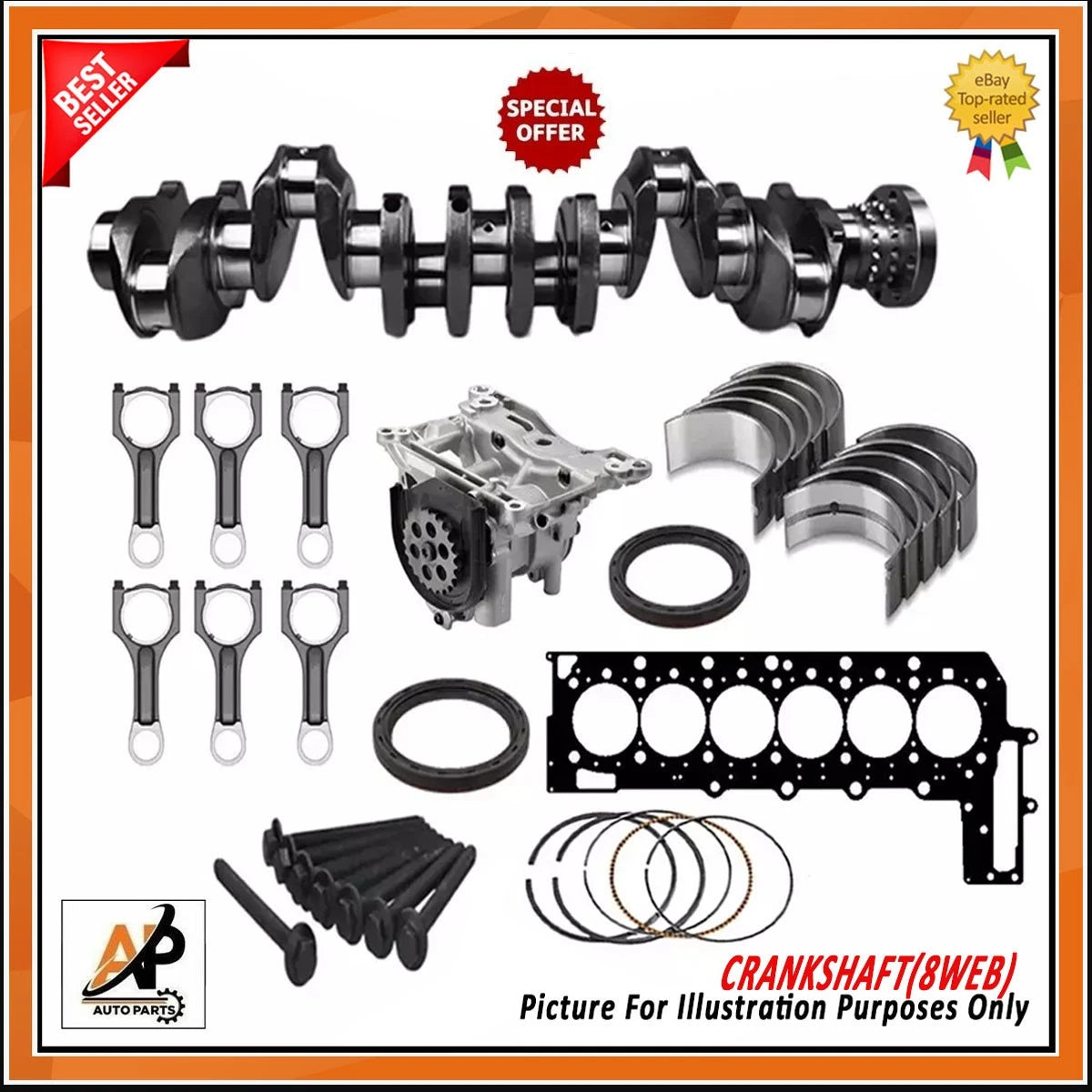 Crankshaft Replacement for BMW X3 X4 X5 3.0D N57 (2009–2020)