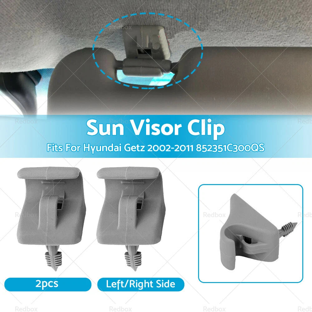 Sun Visor Clips for Hyundai Getz (2002-2011) Grey