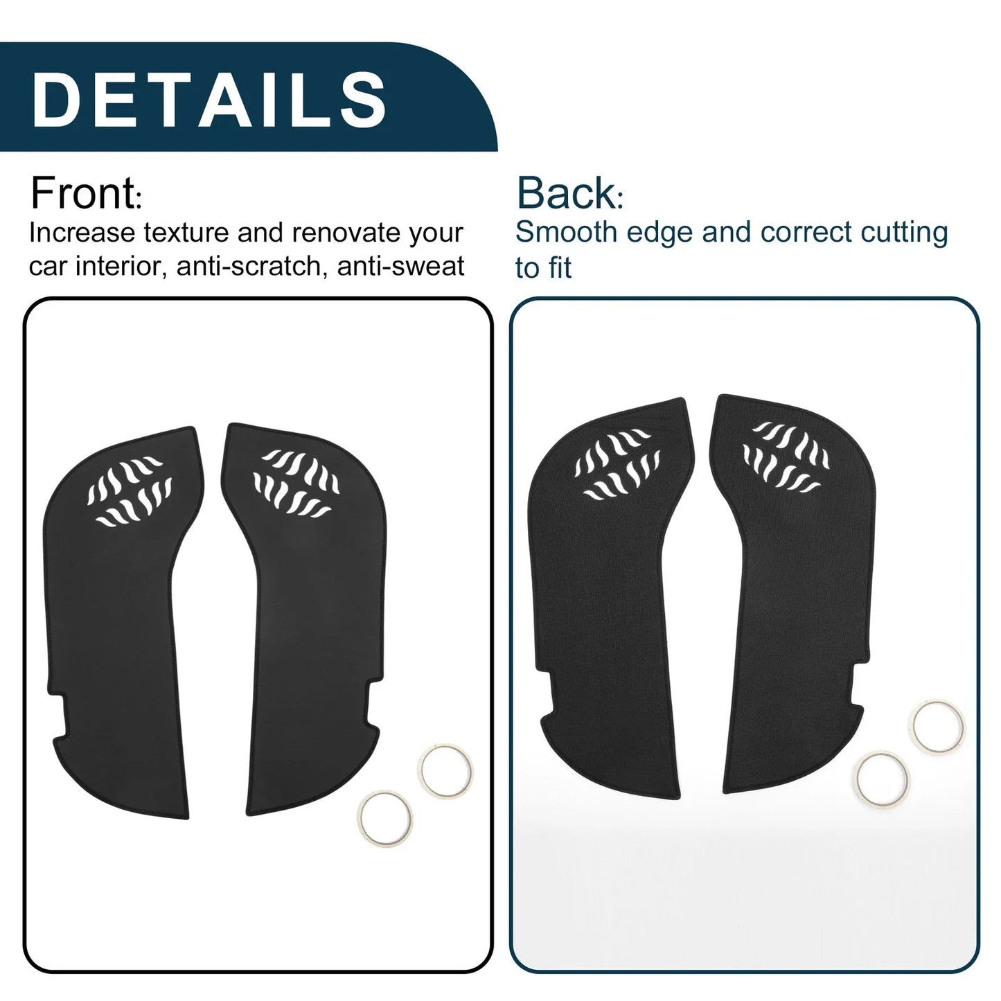 Car Door Anti Kick Pad Sticker Protector for Honda Alfa 2023 Black 1 x Set
