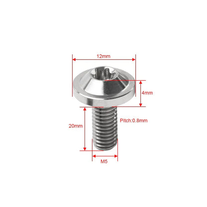 6 x M5x20mm Titanium Alloy Torx Head Bolts for Bike Motorcycle