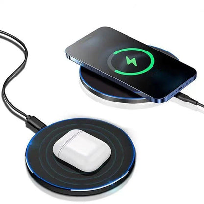 15W Wireless Fast Charger Pad Dock for iPhone Samsung Huawei