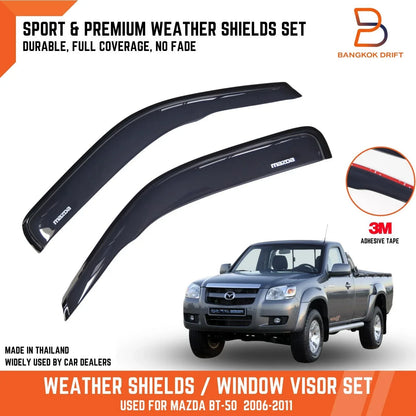 Weather Shield Window Visor Rain Guard for Mazda BT-50 (2006-2011)