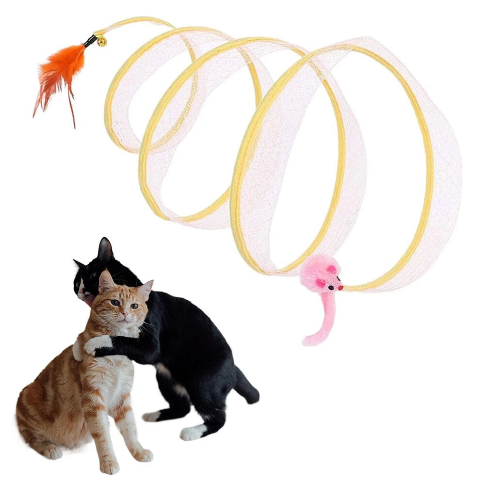 Cat Toy Tunnel for Cats - Folded Tube Interactive Decompression Play (N/A)