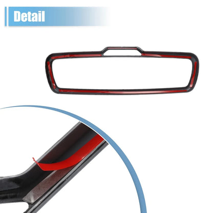 Rearview Mirror Cover ABS Black Carbon Fiber for Dodge
