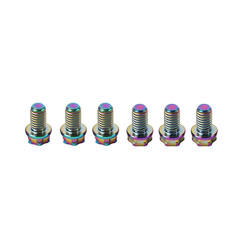 6pcs M6x10mm Titanium Torx Head Flange Screws for Bike Motorcycle