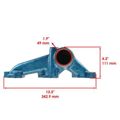 Caltric Exhaust Manifold Replacement for Ford 4190 4200 4330 4340 (1990–2000)