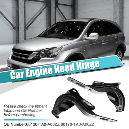 Hood Hinge 2 x Black for Honda (60120-SWA-000ZZ)