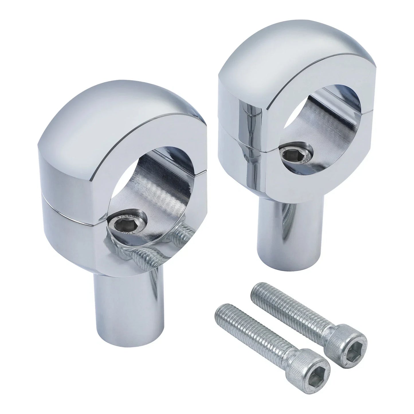 Chrome 3.5" Handlebar Risers for Harley Softail Fat Bob Dyna