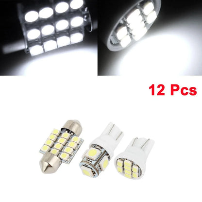 12 x Dome Map White LED Lights Interior Package Kit for Honda Pilot (2006-2008)