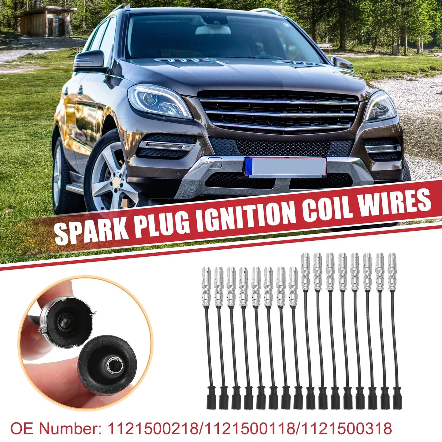 16 x Spark Plug Wire Ignition Coil Cables for Mercedes-Benz CL500 (2000-2006)