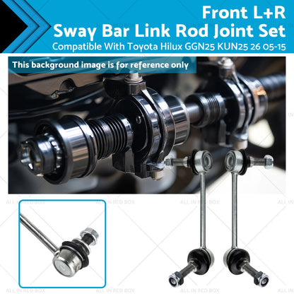 Sway Bar Link Rod Joint Set Front L+R for Toyota Hilux GGN25 KUN25 KUN26 (05-15)
