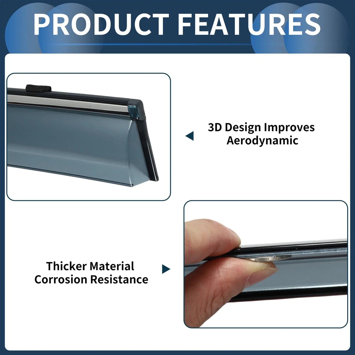 Window Deflectors for Hyundai Sonata 2020-2024 Side Window Vent Visors