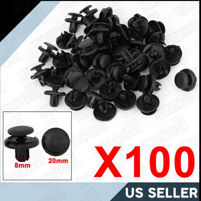 100 x 8mm Nylon Rivet Fasteners for Honda Accord (2003-2007)