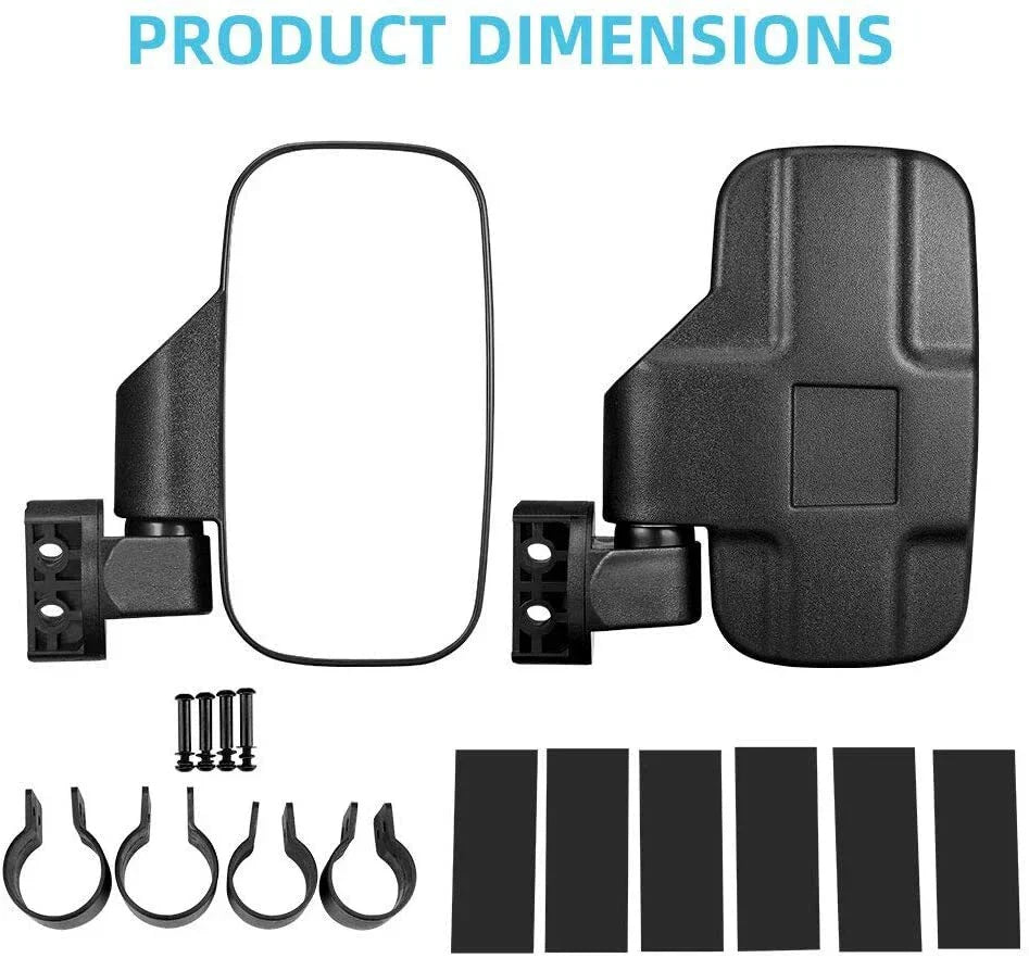 UTV Side View Mirror Set for Kawasaki Mule 600 610 2500 2510 3000 3010