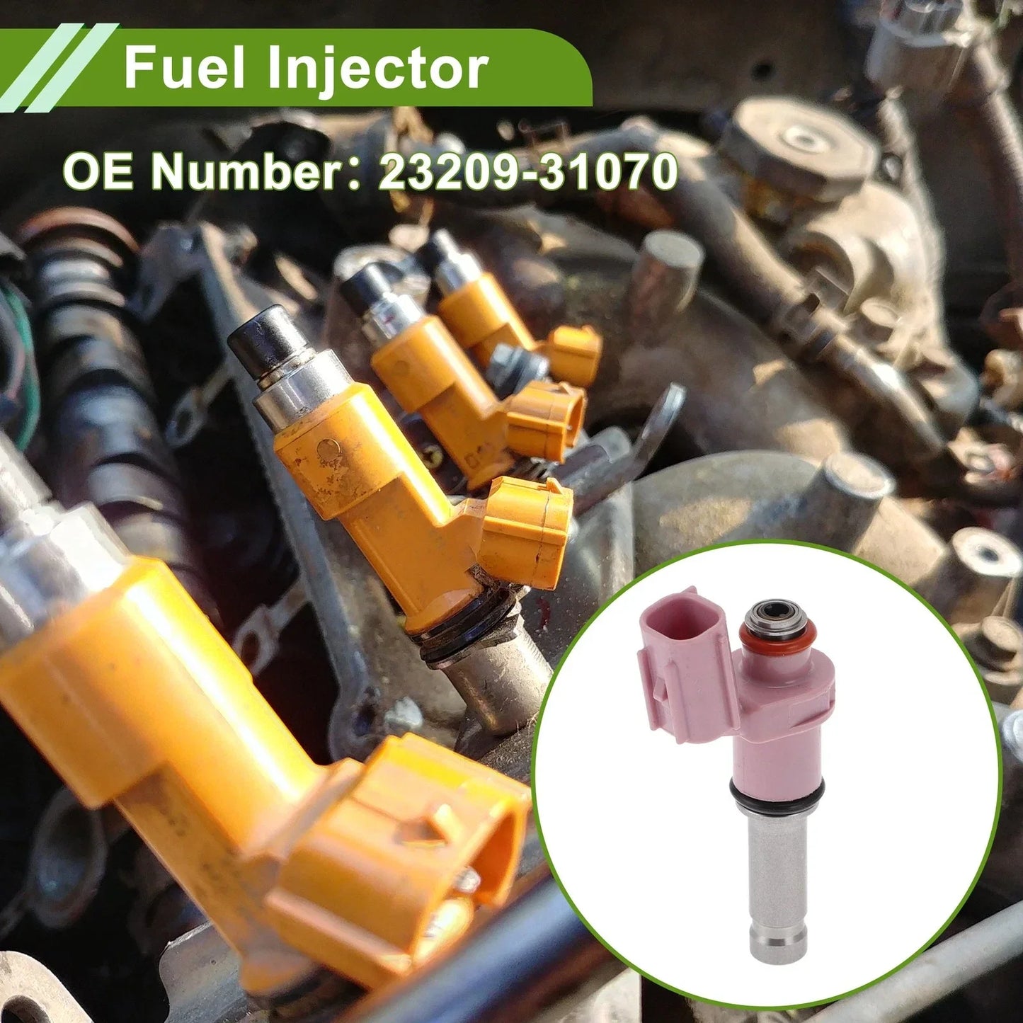 Fuel Injector for Lexus GS350 3.5L (2007-2011) - 1 x Pink Gray