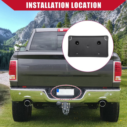 Durable Black License Plate Frame Bracket for Dodge Ram (2013-2022)
