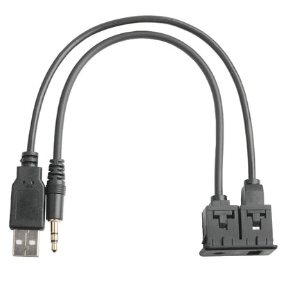 15cm AUX USB Socket Jack Extension Cable Adapter for Universal Car Dash Mount
