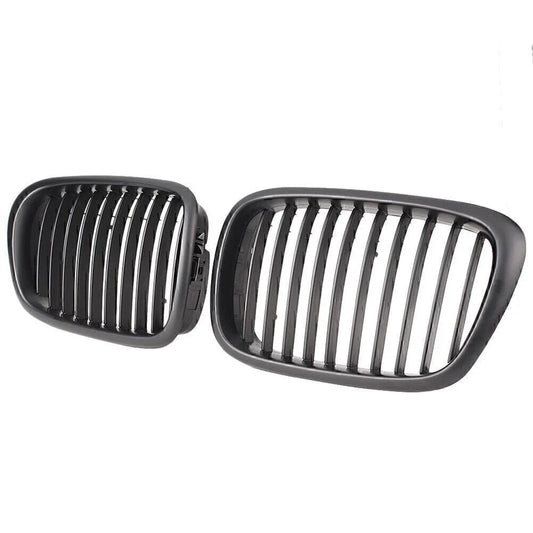 Black Upper Bumper Grill Mesh Grille for BMW E39 525 528 530 535 M5 (2000-2003)