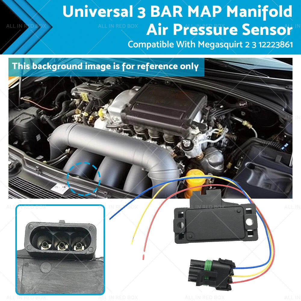 3 BAR Manifold Air Pressure Sensor for Megasquirt (Universal)