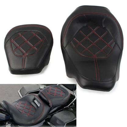 Suture Driver Passenger Seat for Harley Touring Road Glide (2009-2022) Red